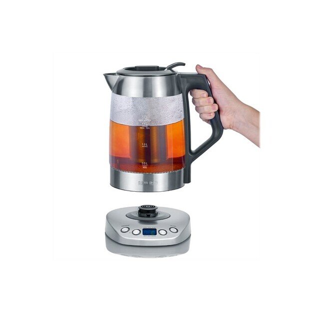 Severin WK 3479 electric kettle 1.7 L 3000 W Black, Stainless steel