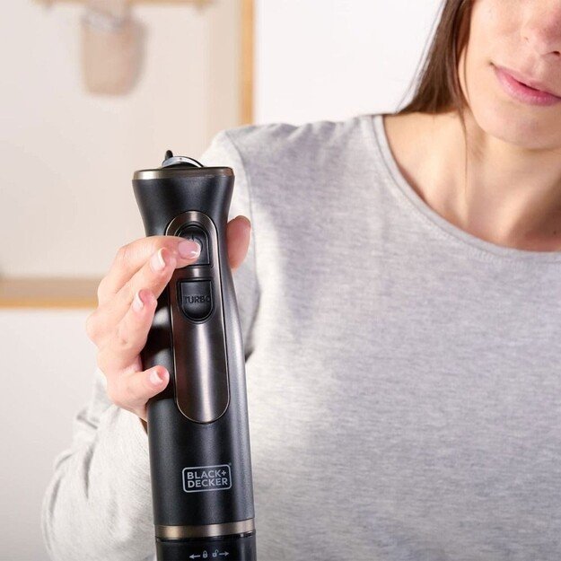 Hand blender Black+Decker BXHBA800E, 800 W, black
