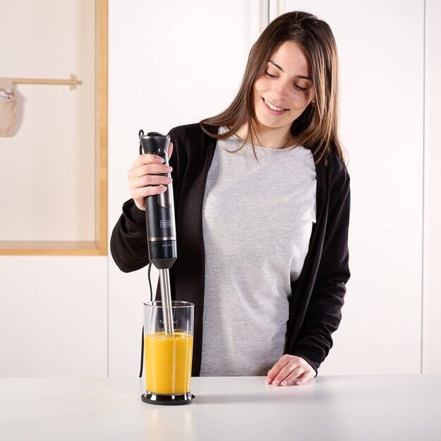Hand blender Black+Decker BXHBA800E, 800 W, black