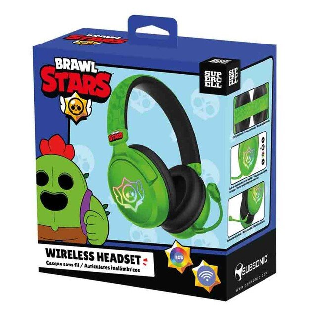 Subsonic Wireless Gaming Headset Brawl Stars Skull 3