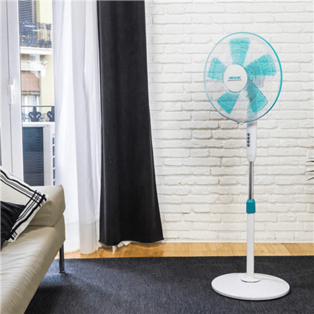 Cecotec EnergySilence 500 | Pedestal Fan | Stand Fan | 40 W | Diameter 40 cm | Number of speeds 3 | Oscillation | White