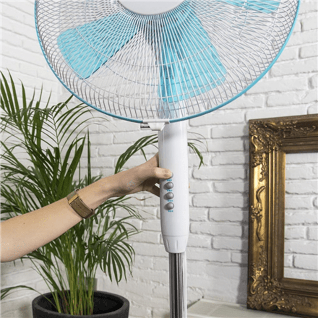 Cecotec EnergySilence 500 | Pedestal Fan | Stand Fan | 40 W | Diameter 40 cm | Number of speeds 3 | Oscillation | White
