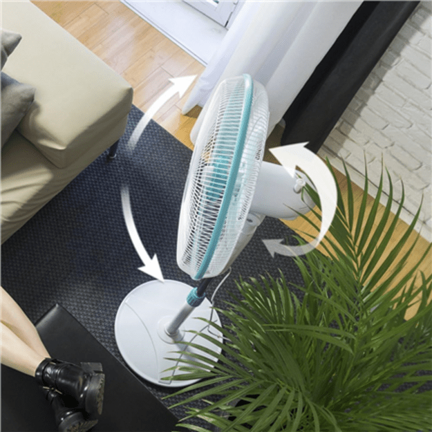 Cecotec EnergySilence 500 | Pedestal Fan | Stand Fan | 40 W | Diameter 40 cm | Number of speeds 3 | Oscillation | White