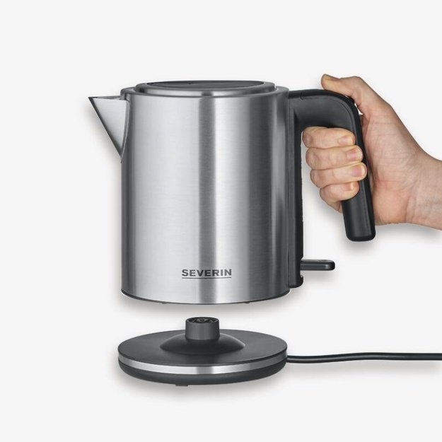 Severin WK 3489 electric kettle 1 L 2400 W Black, Silver