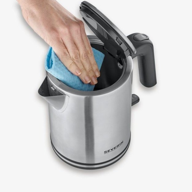 Severin WK 3489 electric kettle 1 L 2400 W Black, Silver
