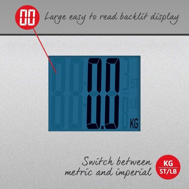 Salter 9075 SCFEU12 Max Electronic Digital Bathroom Scales - Silver