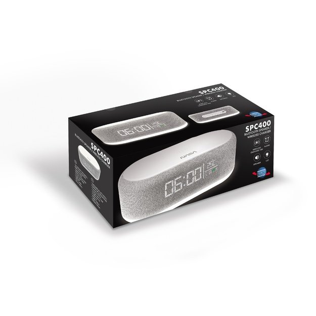 NASA SPC400  Bluetooth Speaker/ Alarm Clock/ Wireless Charger