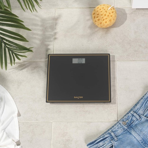 Salter 9207 BGHCFEU12  Compact Electronic Bathroom Scale, Black