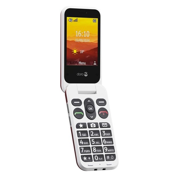 Doro Leva L20 7.11 cm (2.8 ) 132 g Red, White Feature phone