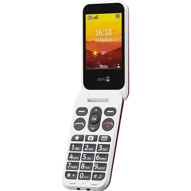 Doro Leva L20 7.11 cm (2.8 ) 132 g Red, White Feature phone