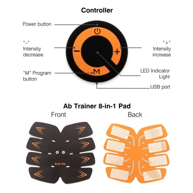 Bodi-Tek Ab Trainer Black/Orange