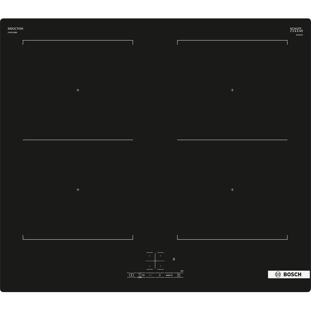 Bosch Serie 4 PVQ611BB6E hob Black Built-in 60 cm Zone induction hob 4 zone(s)