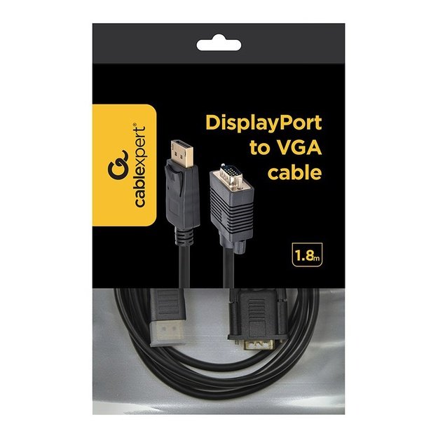 Cable GEMBIRD CCP-DPM-VGAM-6 (D-Sub (VGA) M - DisplayPort M, 1,8m, black color)
