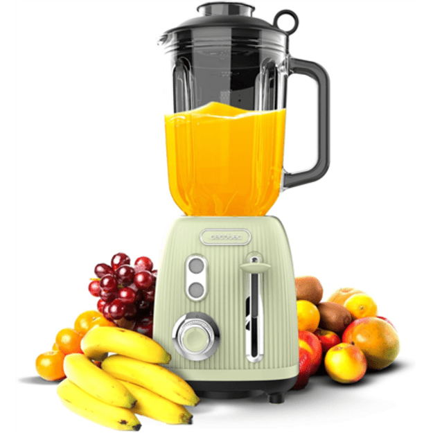 Cecotec Blender | Power Black Titanium RetroGreen | Tabletop | 1200 W | Jar capacity 1.5 L | Jar material Glass | Green