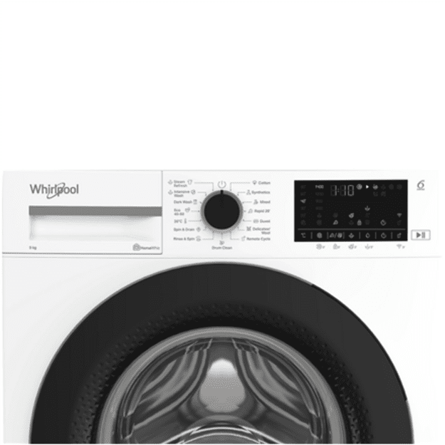 Washing machine | WAM 97WB EE | Whirlpool Energy efficiency class A | Front loading | Washing capacity 9 kg | 1400 RPM | Depth 5