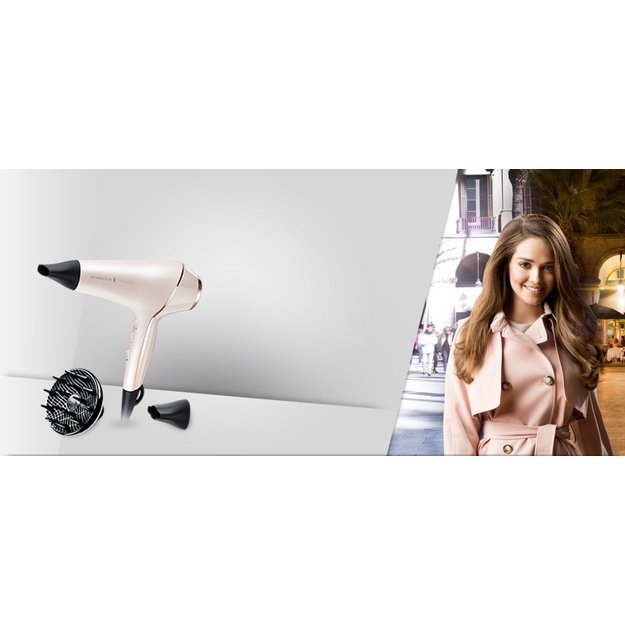 Remington | Hair dryer | ProLuxe AC9140 | 2400 W | Number of temperature settings 3 | Ionic function | Diffuser nozzle | White