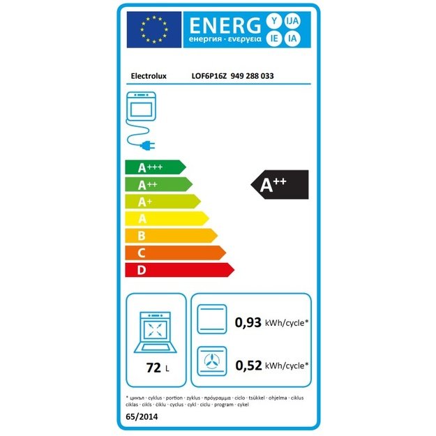 Įmontuojama orkaitė Electrolux LOF6P16Z