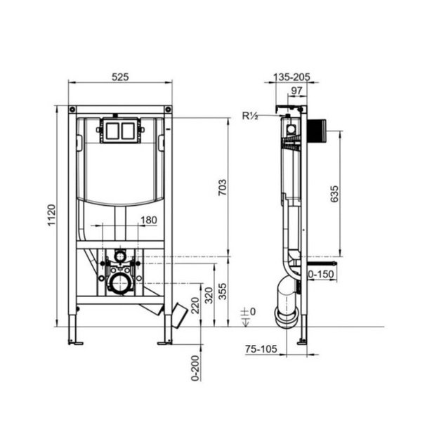 Pakabinamo WC komplektas Villeroy  amp Boch Architectura (4616CB01, 92243068)