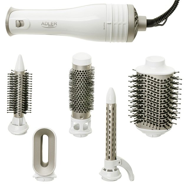 Adler 5-in-1 Curling Iron-Dryer | AD 2027 | Number of heating levels 2 | 1200 W | White/Champagne