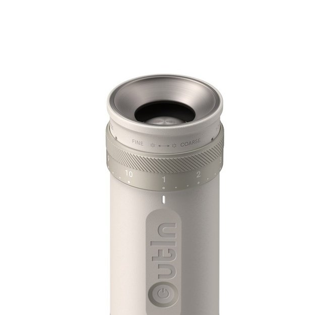 Portable electric coffee grinder OutIn Fino Sandstone White