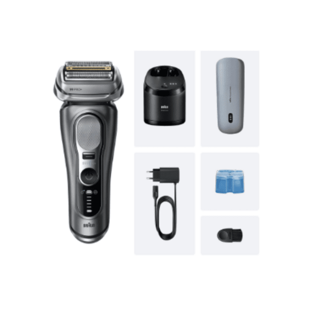 Braun Shaver | Series 9 Pro+ 9675cc | Operating time (max) 60 min | Wet & Dry | Lithium Ion | Grey