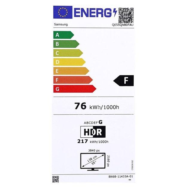 Samsung QE55QN80FAU 139.7 cm (55 ) 4K Ultra HD Smart TV Wi-Fi Silver