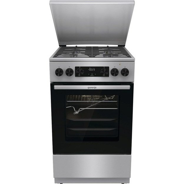 Gorenje GKS5C71XF Freestanding cooker with oven Silver