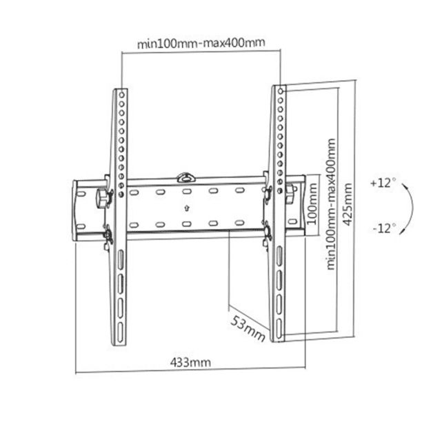 GEMBIRD WM-55T-02 TV wall mount tilt 32-55inch