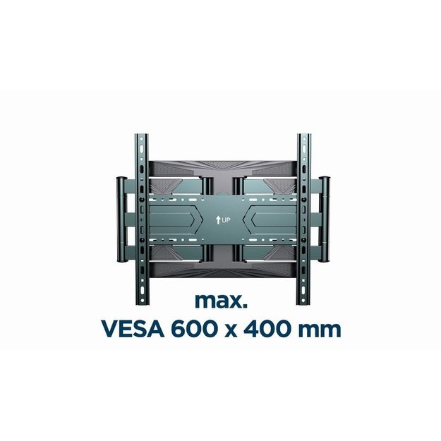 Gembird | Full-motion wall mount | WM-80ST-01 | Tilt, swivel, rotate | 40-80   | Maximum weight (capacity) 50 kg | Black