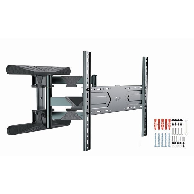 Gembird | Full-motion wall mount | WM-80ST-01 | Tilt, swivel, rotate | 40-80   | Maximum weight (capacity) 50 kg | Black