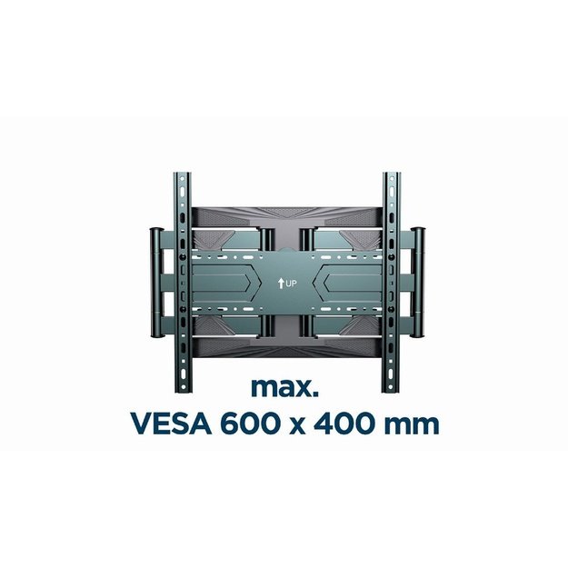 Gembird | Full-motion wall mount | WM-80ST-01 | Tilt, swivel, rotate | 40-80   | Maximum weight (capacity) 50 kg | Black