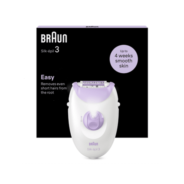 Braun Epilator | SE3-000 Silk &eacute;pil 3 | Number of power levels 2 | White/Purple