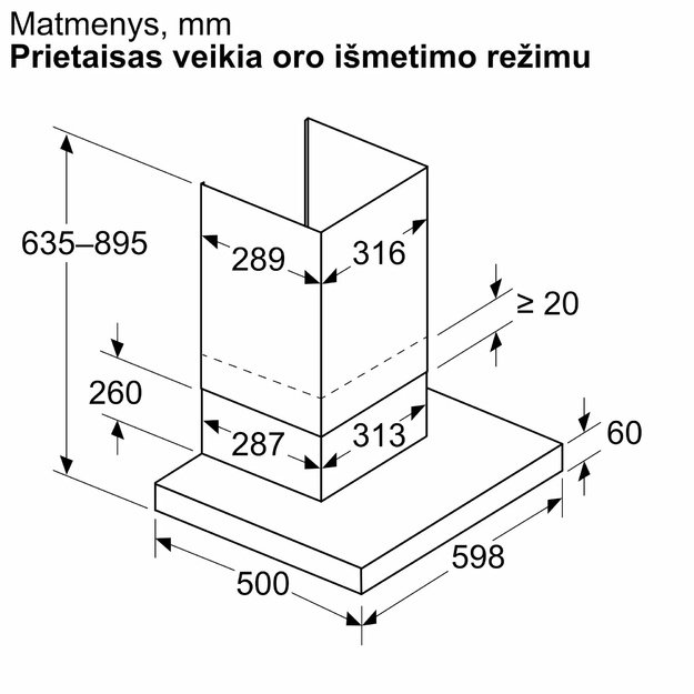 Gartraukis Bosch Serija 2, DWB63BC60, 60 cm