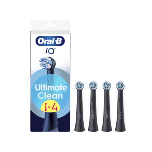 Oral-B | Replaceable toothbrush heads | iO UltimateClean | Heads | For adults | Number of brush heads included 4 | Black