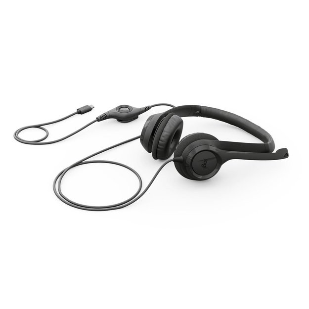 Logitech H390 USB Headset Wired Head-band Calls/Music USB Type-C Black