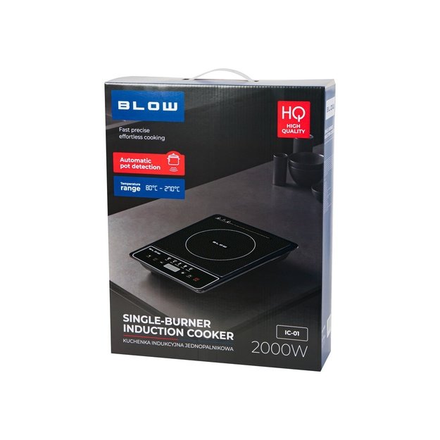 Induction cooker, single-burner, adjustable hob, 2000W, BLOW