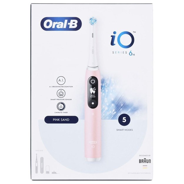 Oral-B Electric Toothbrush | iO Series 6 | Rechargeable | For adults | Number of brush heads included 1 | Number of teeth brushi