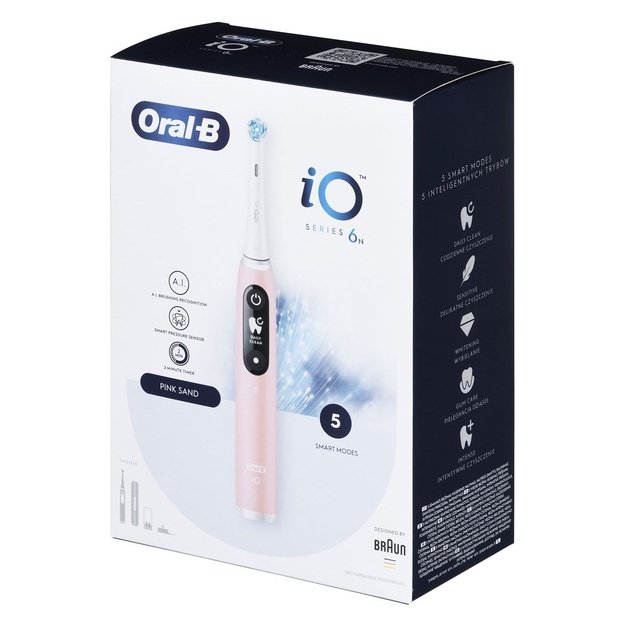 Oral-B Electric Toothbrush | iO Series 6 | Rechargeable | For adults | Number of brush heads included 1 | Number of teeth brushi