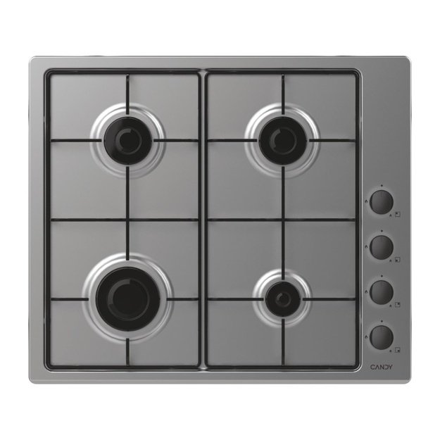 Candy Hob | Idea CHW6LBX/4U2 | Gas | Number of burners/cooking zones 4 | Knob | Stainless Steel