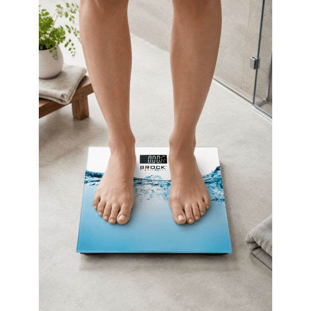 Brock BS 005 Bathroom Scale, 2xAAA Battery (included)