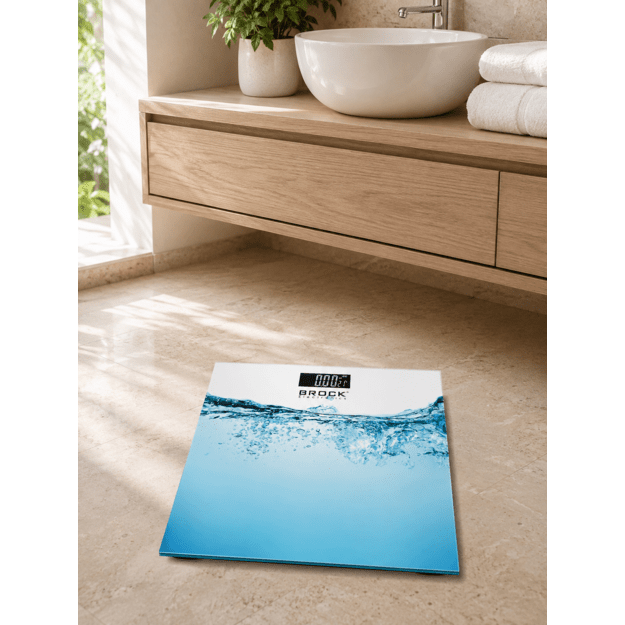Brock BS 005 Bathroom Scale, 2xAAA Battery (included)