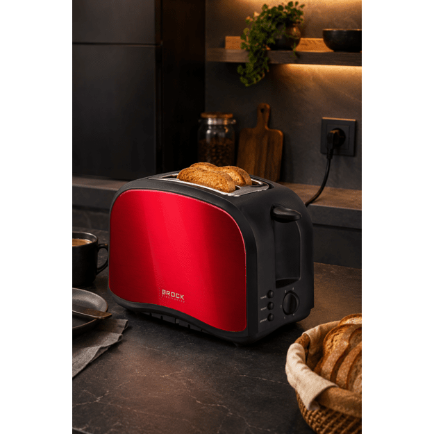 Brock BT 1002 RD Toaster 800W, Red