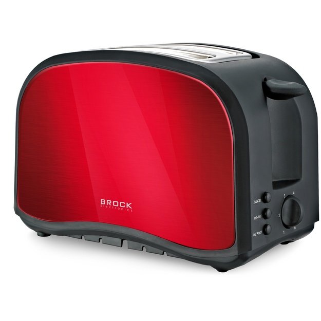 Brock BT 1002 RD Toaster 800W, Red