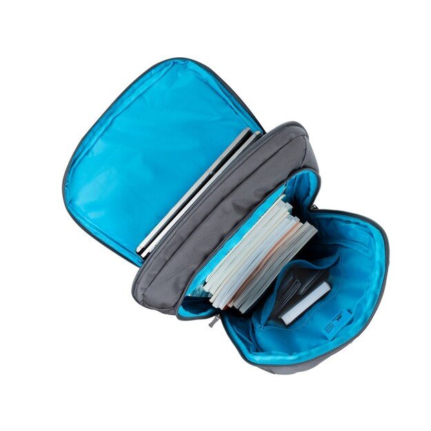 RIVACASE 7569 Laptop Backpack 17.3  Alpendorf ECO, grey, waterproof material, eco rPet, pockets for smartphone, documents, 27