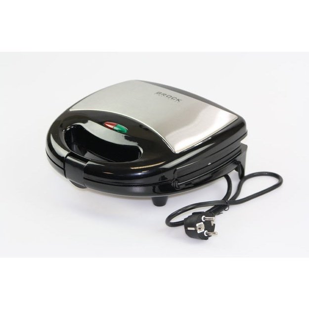 Brock SSM 2004 SS 3 in 1 Sandwich/Waffle Maker And Nutlet Makerl 750W, Black/Steel