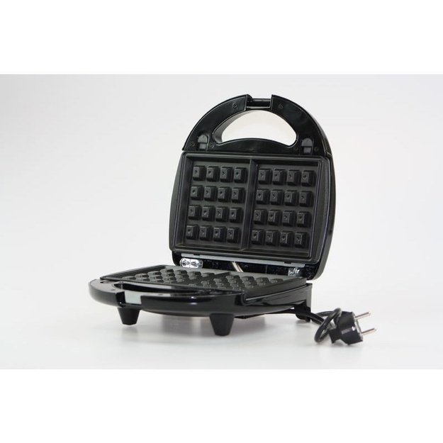 Brock SSM 2004 SS 3 in 1 Sandwich/Waffle Maker And Nutlet Makerl 750W, Black/Steel