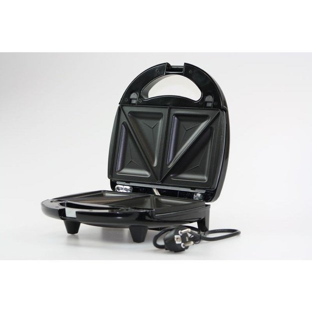 Brock SSM 2004 SS 3 in 1 Sandwich/Waffle Maker And Nutlet Makerl 750W, Black/Steel