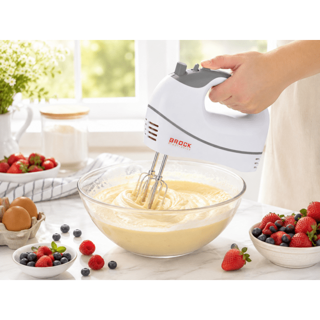 Brock HM 4002 WH Hand Mixer 300W, White