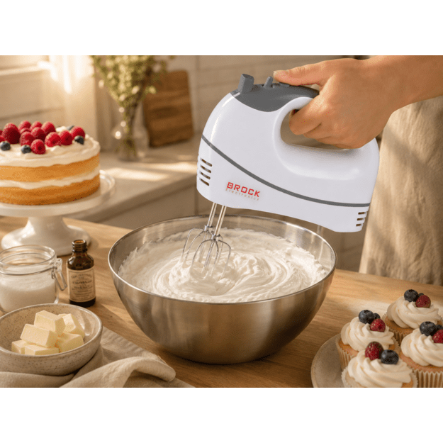 Brock HM 4002 WH Hand Mixer 300W, White