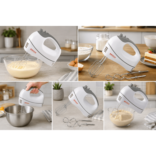 Brock HM 4002 WH Hand Mixer 300W, White